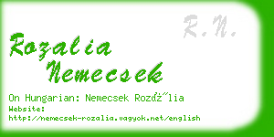 rozalia nemecsek business card